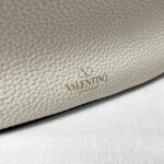 Valentino Small Vlogo Moon Hobo Bag In Grainy Calfskin With Chain